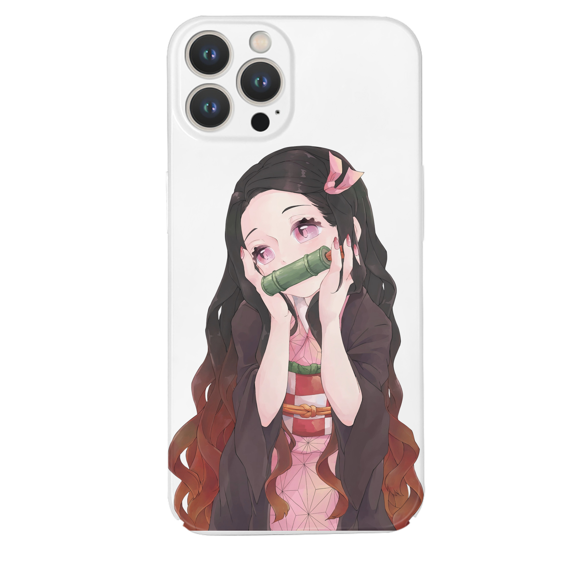 （画像用） 鬼滅の刃（きめつのやいば）竈門 禰󠄀豆子／かまど ねずこ Kamado Nezuko 【iPhone 14シリーズ対応】ハードケース